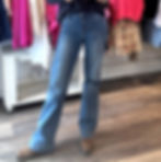 Thumbnail: R-Display Wide Leg Mid Blue Jeans