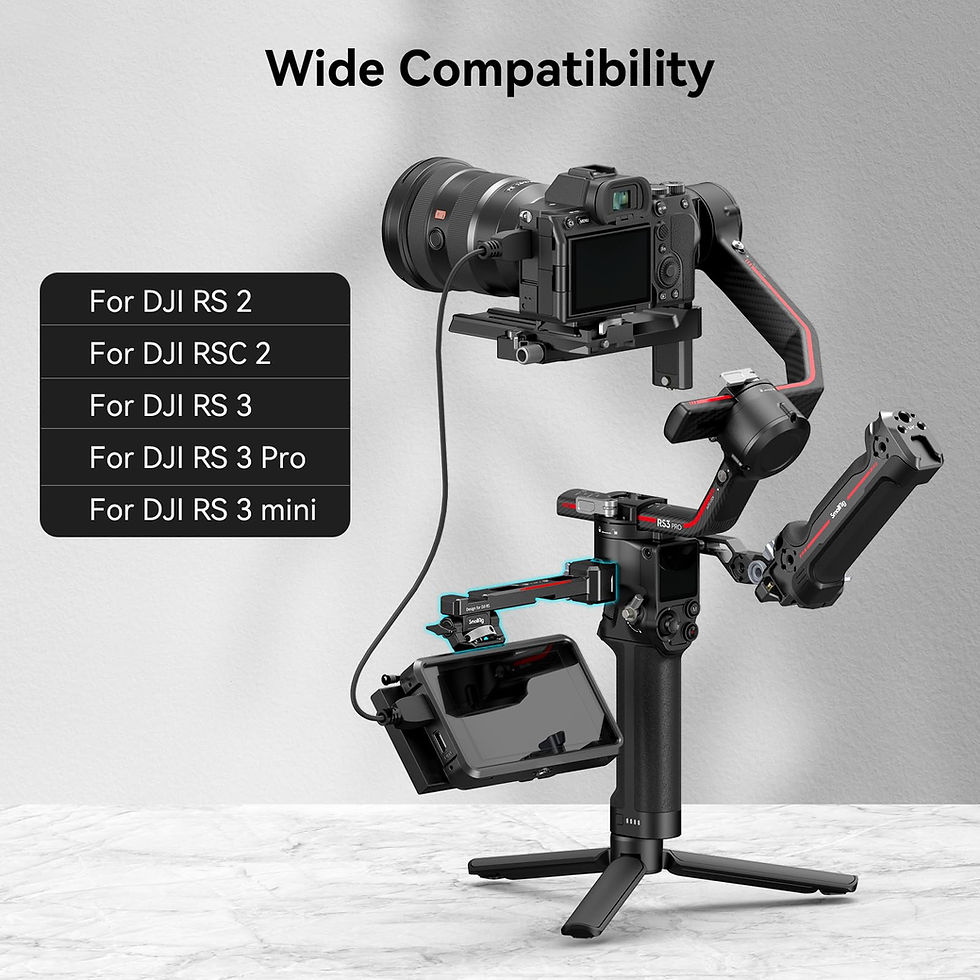 Miniatura: SmallRig Adjustable Monitor Mounting Support with NATO Clamp Cold Shoe for DJI R