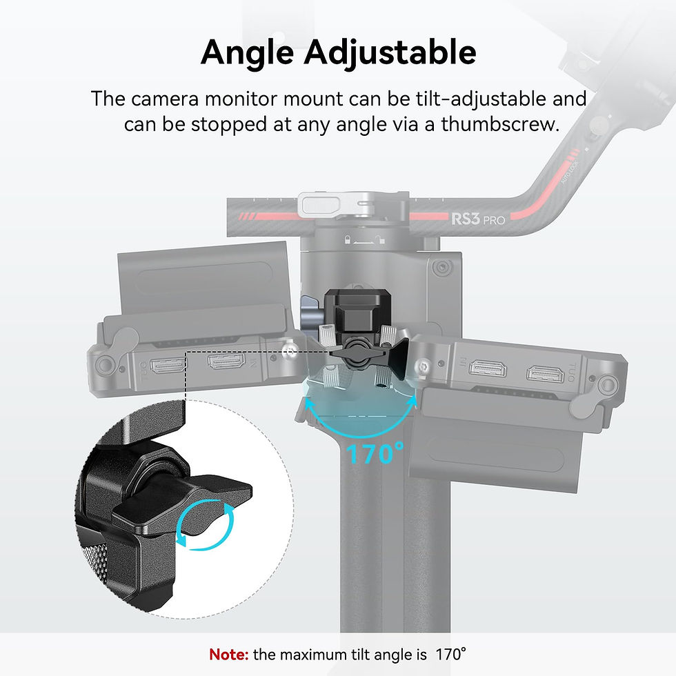 Miniatura: SmallRig Adjustable Monitor Mounting Support with NATO Clamp Cold Shoe for DJI R