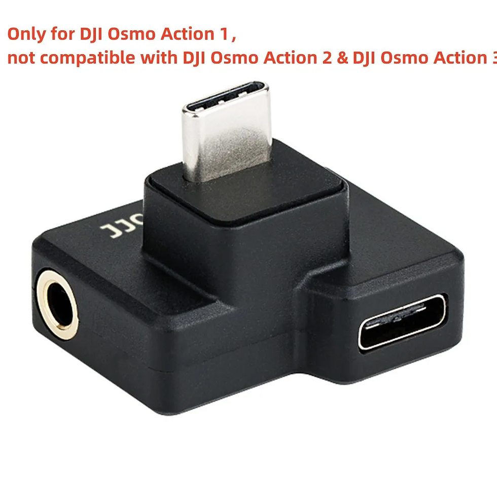 Miniatura: JJC USB-C 3.5mm Mic Adapter Only for DJI Osmo Action 1 Audio Adapter Vlogging Ac