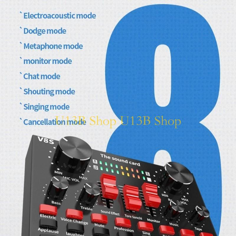 Miniatura: U13B Studio Grade USB Sound Interfaces Clear Voice Real Time Monitoring For Cont