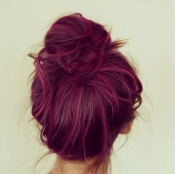 I've always loved a reddish purple color. But it's really very difficult to achieve.: 
