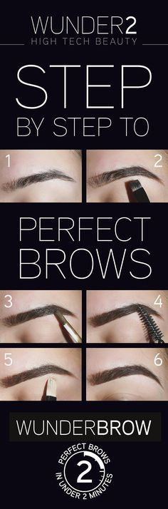 Perfect eyebrows in under 2 minutes that will last up to 3 days without smudging or transferring! Use this pictorial as a guide to help you get the eyebrows you love! Why not try WunderBrow today for only $22 + FREE shipping & a 30 day risk-free money back guarantee. Simply click on the 'visit' button above. The order form takes less than 2 minutes to complete. Once done you'll receive an order confirmation email. You'll never want to try another eyebrow product once you've tried WunderBrow!