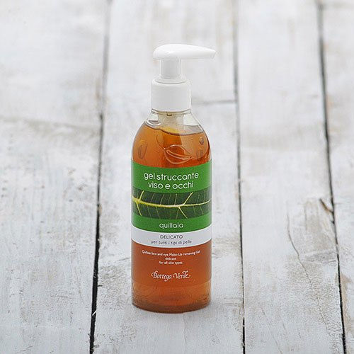 Gel struccante per viso e occhi alla Quillaia (250 ml) - per tutti i tipi di pelle - non brucia gli occhi