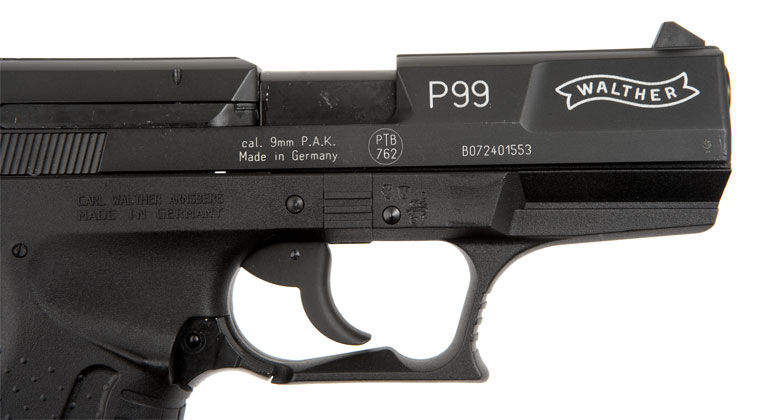 Walther P99 9 mm P.A.K. gázpisztoly / riasztópisztoly