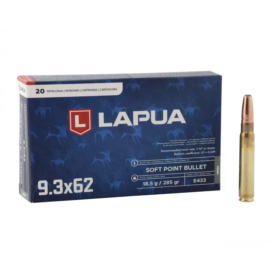 LAPUA 9.3x62 MEGA 18.5g/285gr SP ammunition