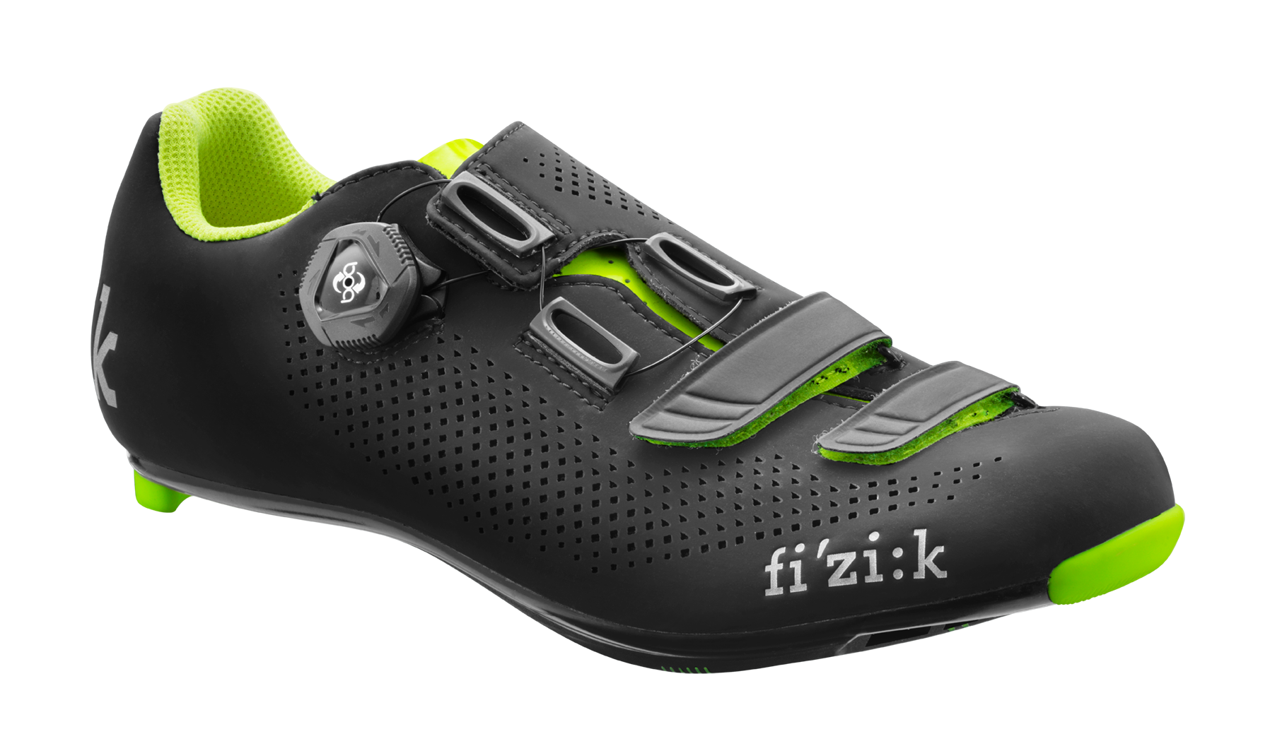 FIZIK ROAD SHOE R4B BLACK/FLUO YELLOW (46)