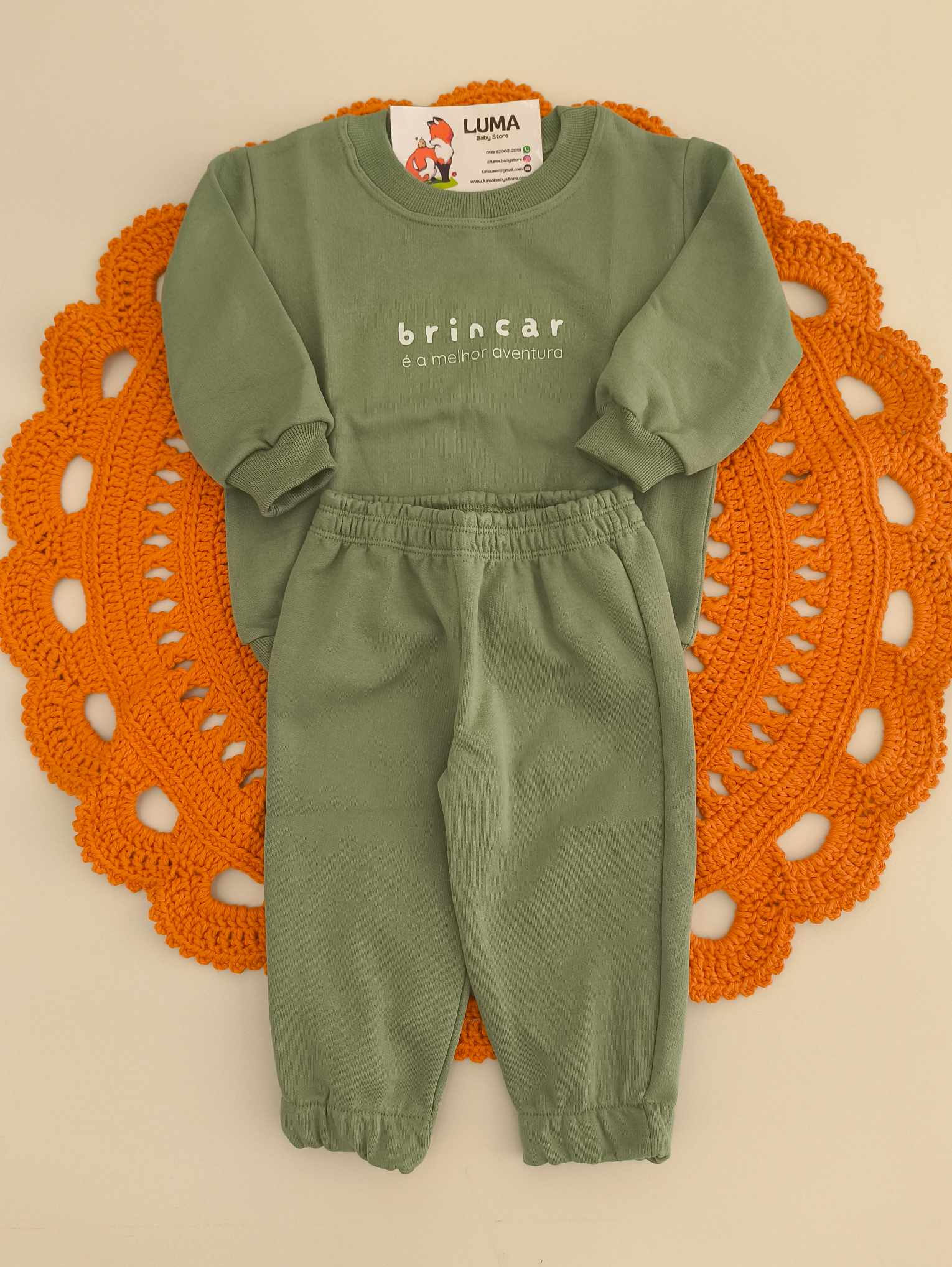 Conjunto Moletom Lumi Verde Menta