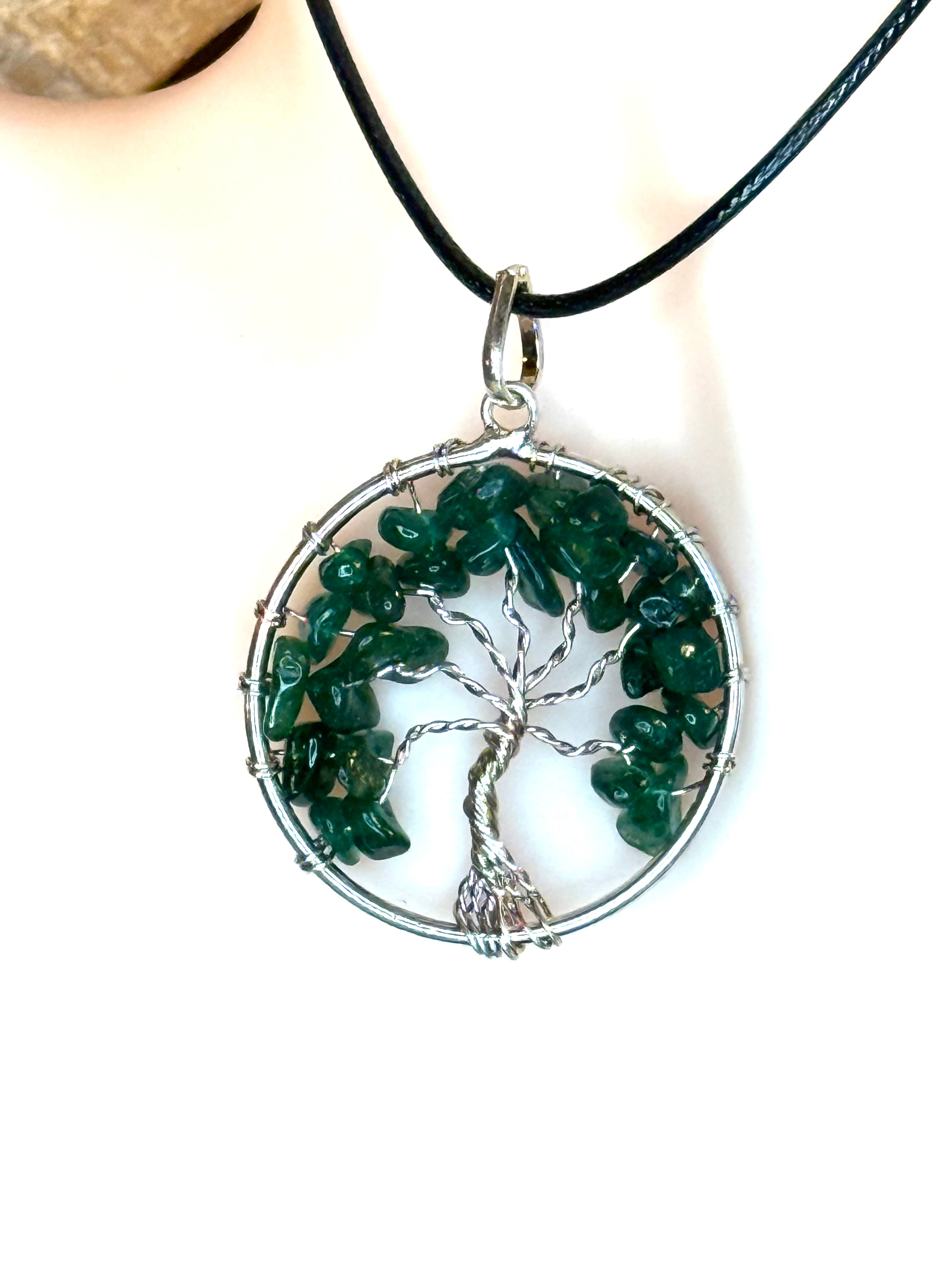 Pendentif Arbre de Vie Aventurine Verte