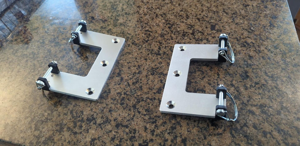 Thumbnail: Yamaha Grizzly 700 Ridgid toolbox mounts for "Flat rack"