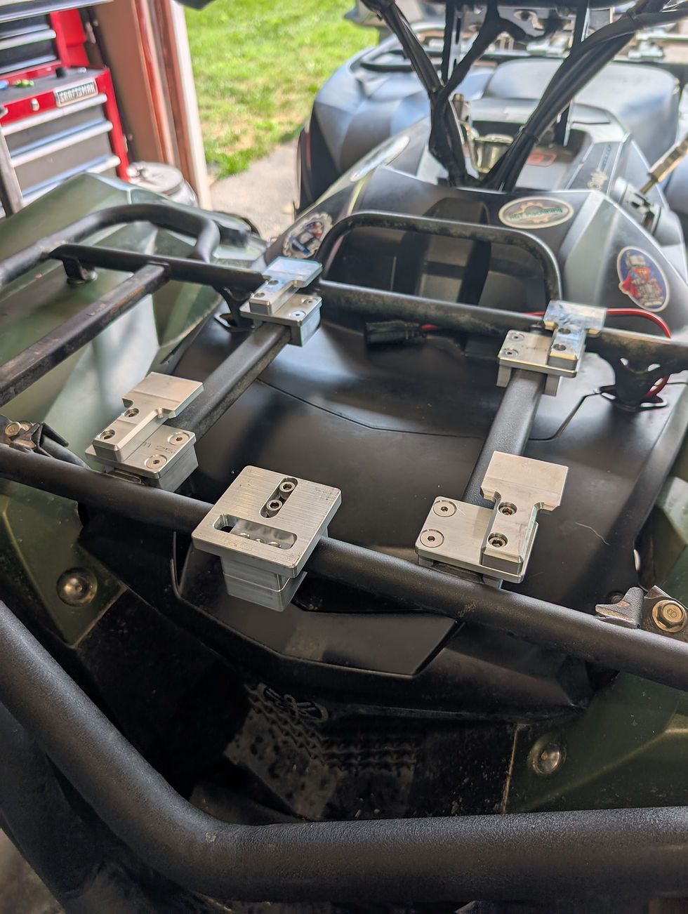 Thumbnail: 2016+ Yamaha Grizzly 700 and Kodiak 700 Milwaukee packout toolbox mounts 