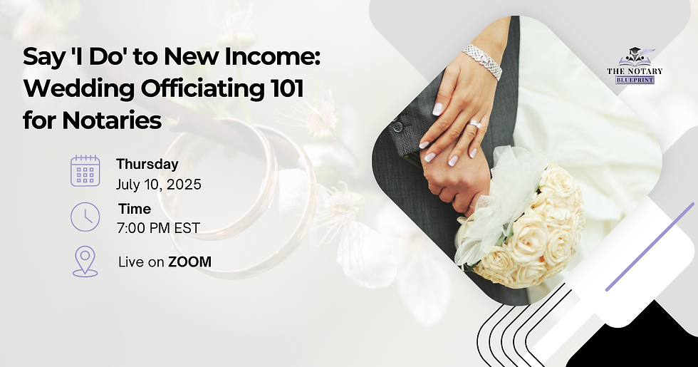 Say 'I Do' to New Income: Wedding Officiating 101 for Notaries