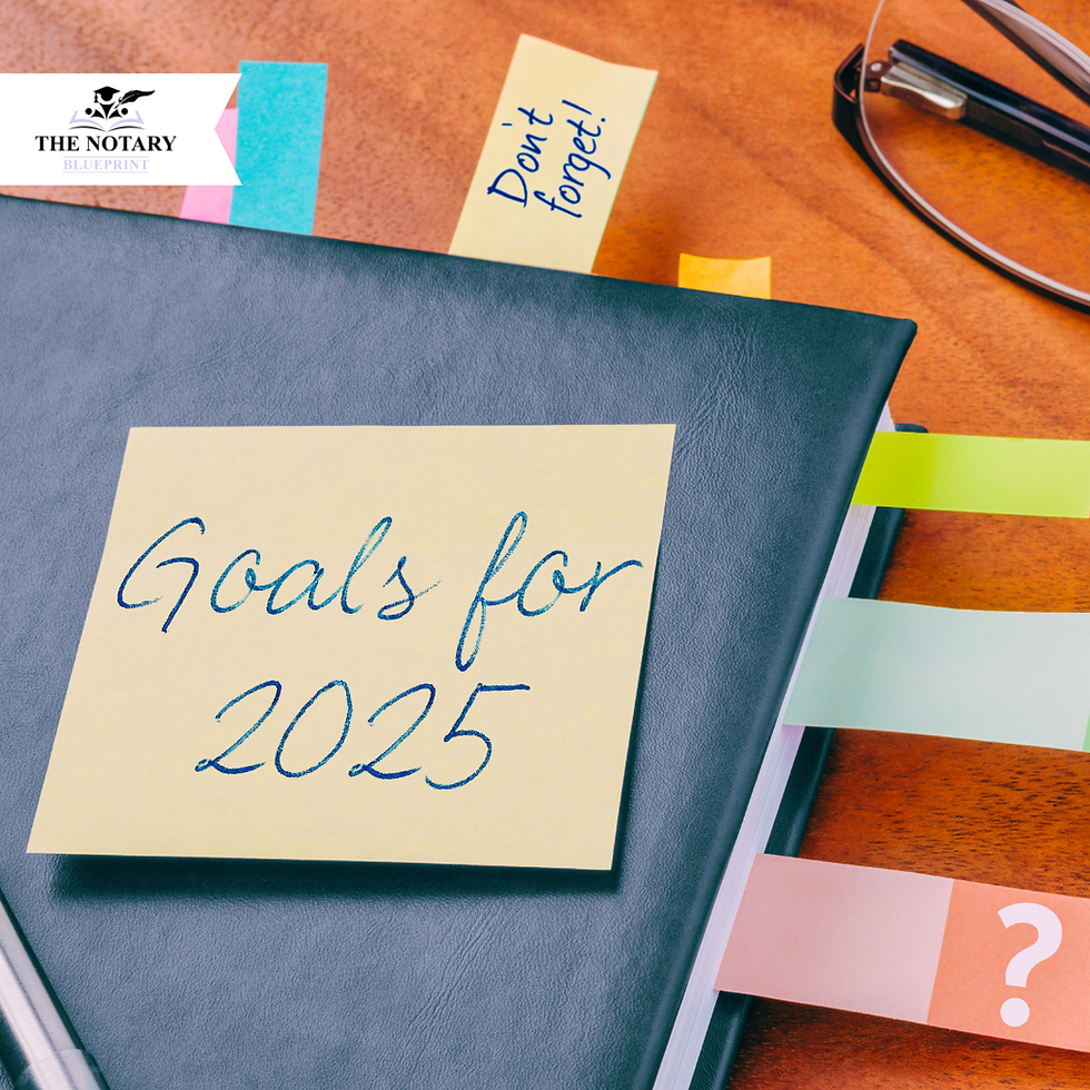 How to Set Achievable Business Goals for 2025, The Notary Business Blueprint, The Notary Blueprint