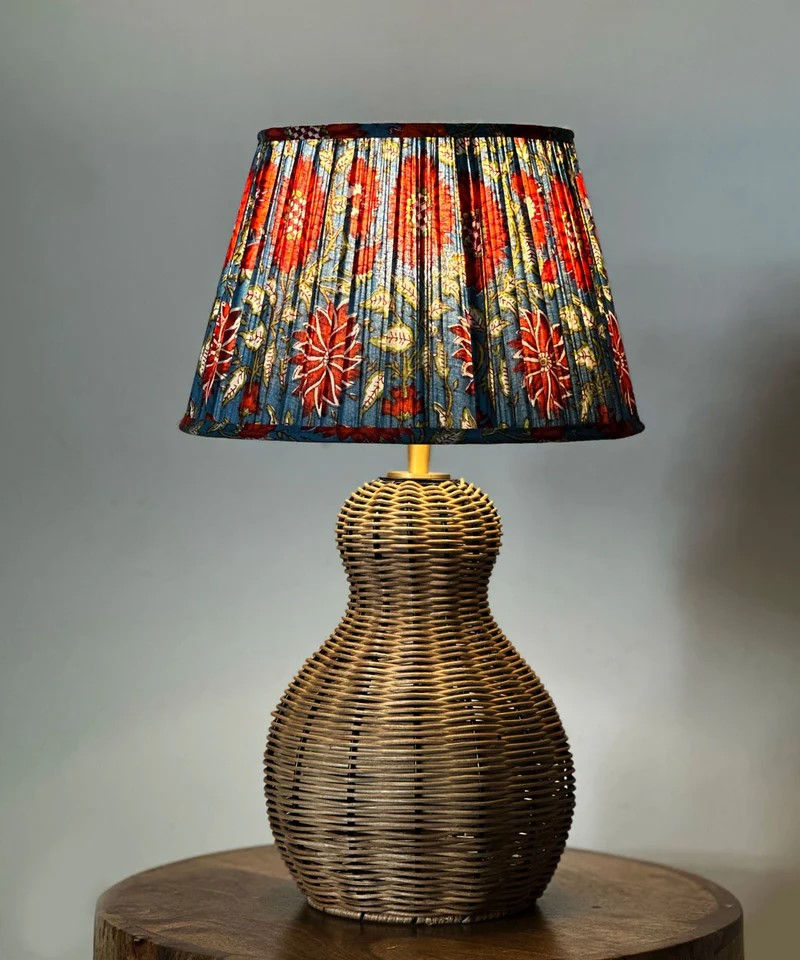 Thumbnail: Rattan Floral Fusion Table Lamp