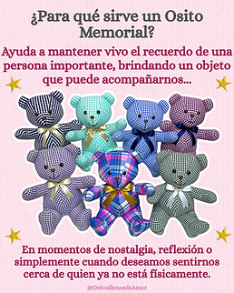 Un osito memorial es una pieza artesanal creada a partir de prendas que pertenecieron a un