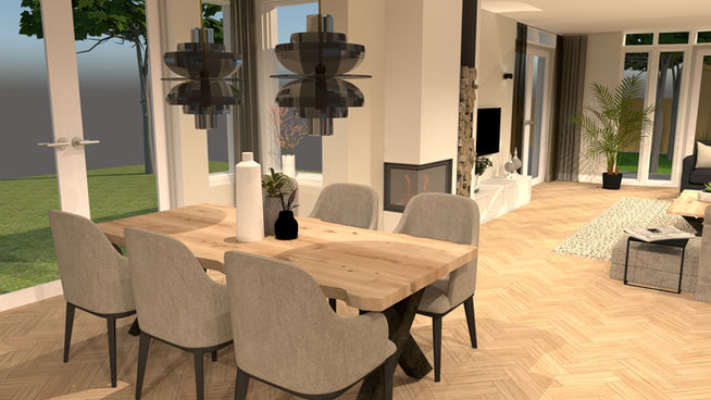 Out off the box interieurontwerp eettkamer