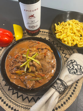Rindsfilet Stroganoff