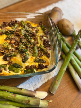 Hackfleisch-Spargel Auflauf