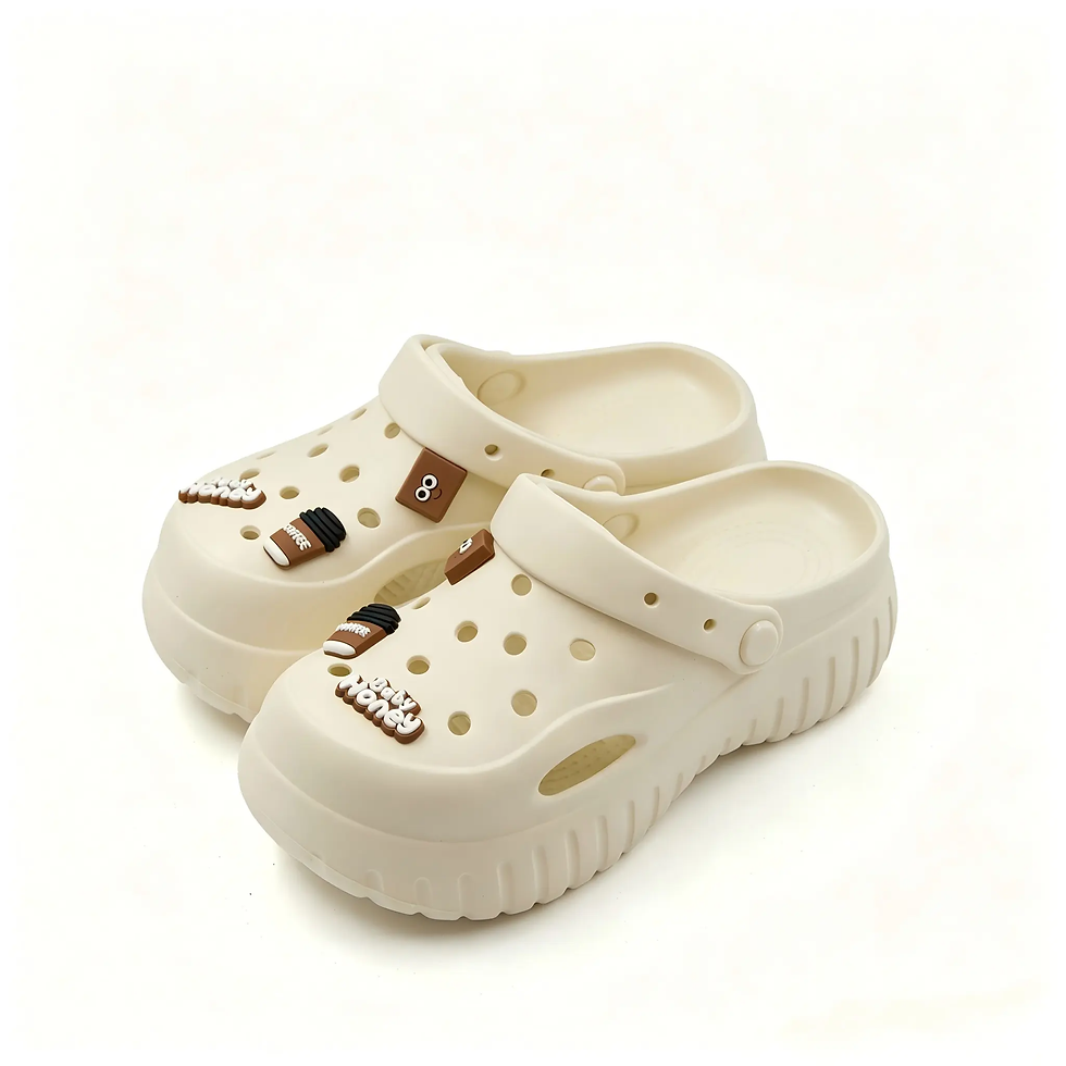 Miniatura: GRIP&GO Women'S EVA Clogs - No-Buckle, Easyslide, Comfi, Footbed Design, Decorat