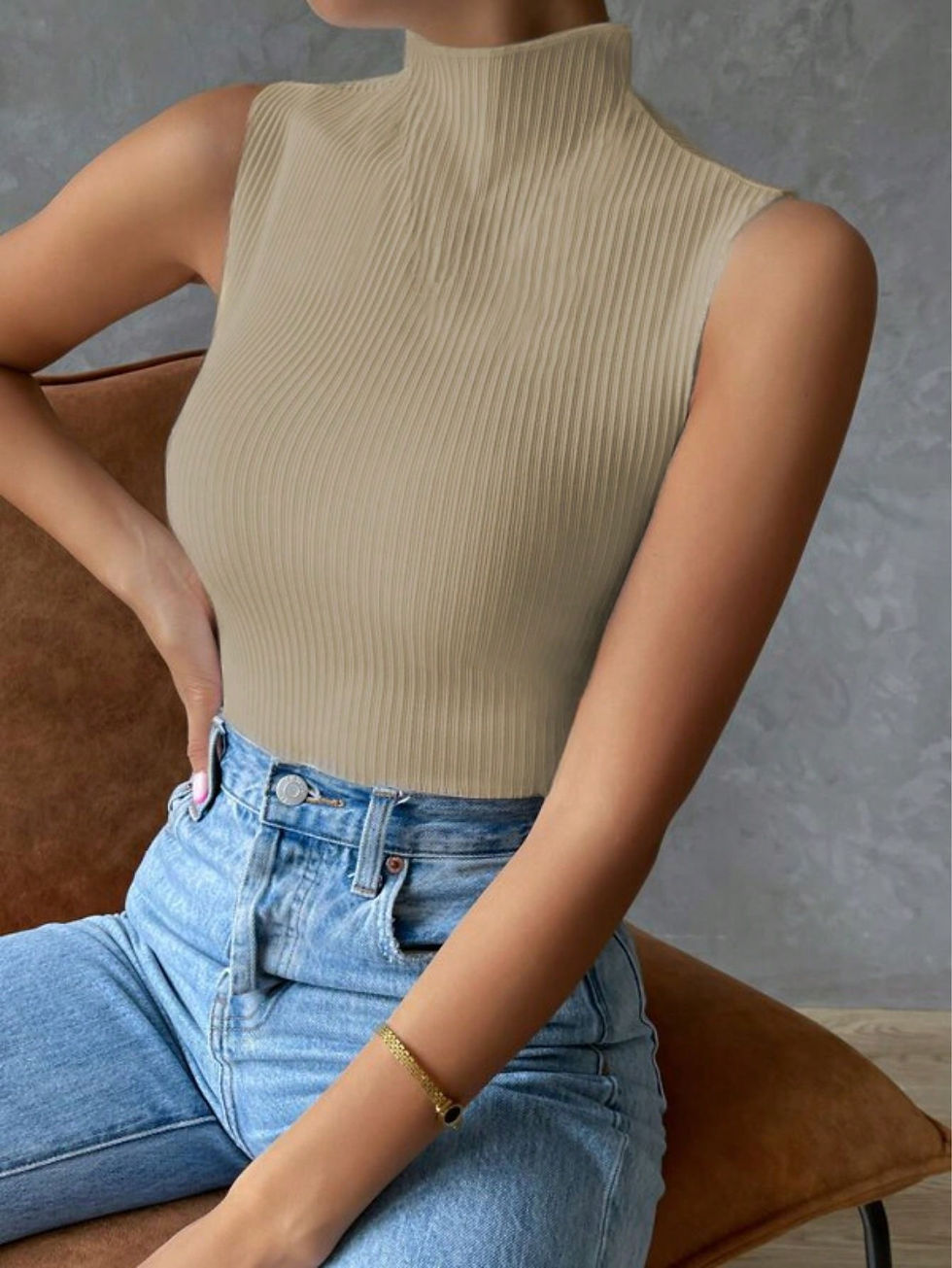 Miniatura: Blusa Regata Feminina Gola Alta 