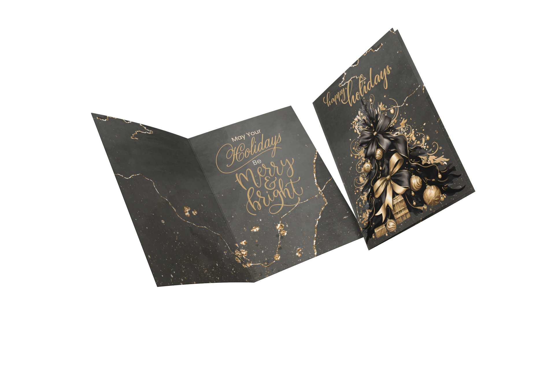 Black & Gold Happy Holidays