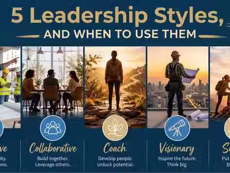 Five Leadership Styles and When to Use Them