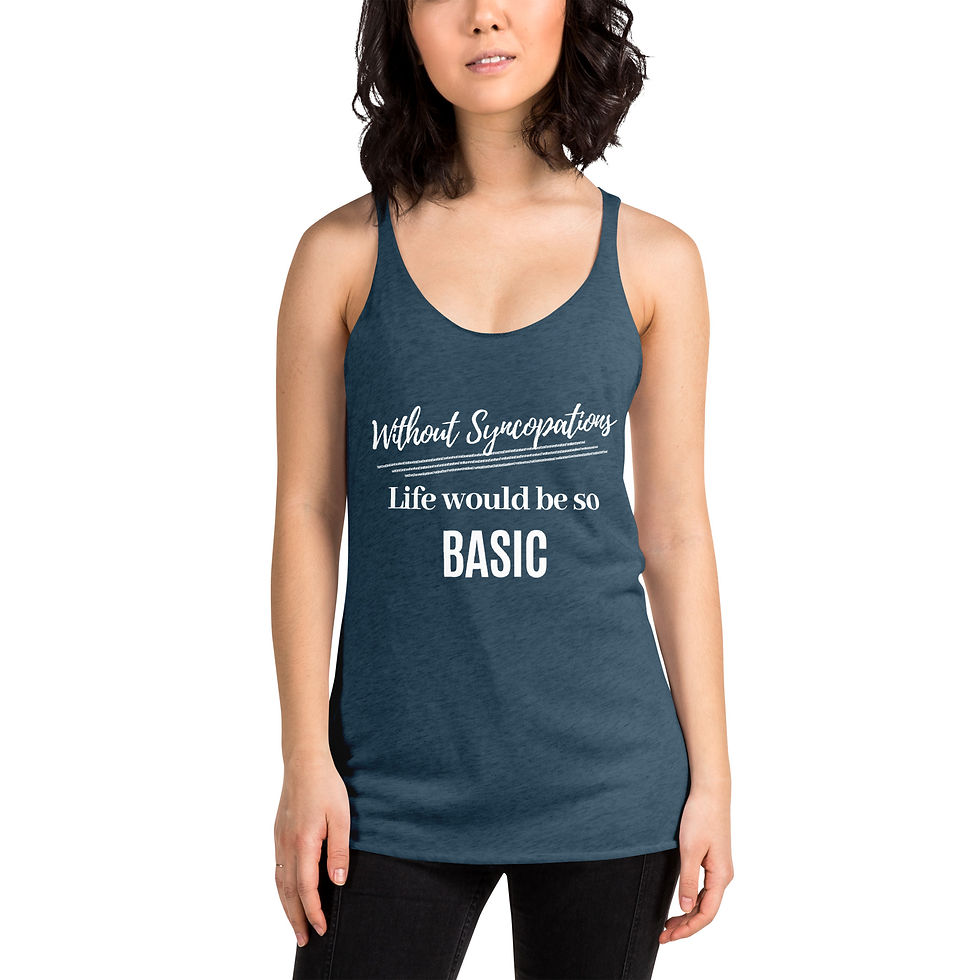 Thumbnail: Syncopations (White Text) - Women's Racerback Tank