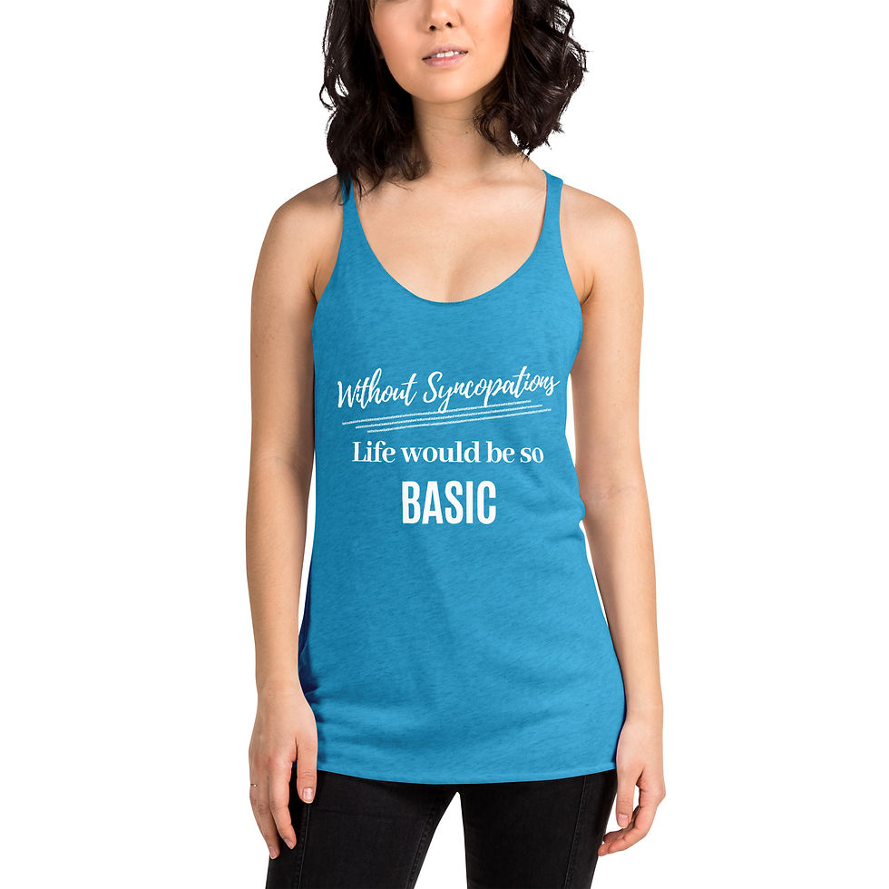 Thumbnail: Syncopations (White Text) - Women's Racerback Tank