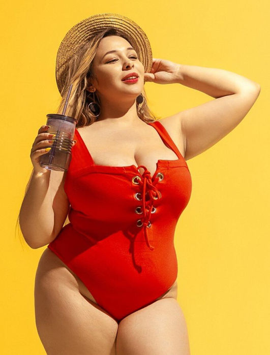 Stylish plus size swimwear sourced by Apparize, designed for a flattering and comfortable fit