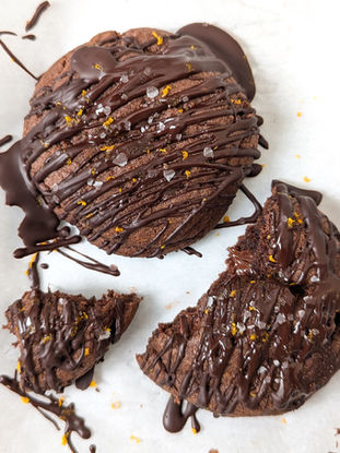 Double chocolate and orange cookies