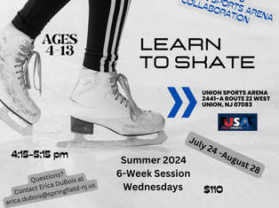 Learn to Ice Skate Continues this Summer with Springfield Recreation Department and Union Sports Arena