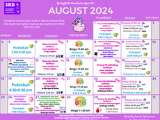 Recreation Department Announces August 2024 Calendar for Residents Ages 55+