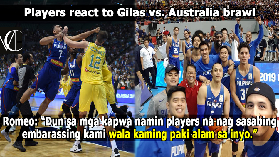 Baketball Players react to Gilas Pilipinas vs. Australia brawl 2018