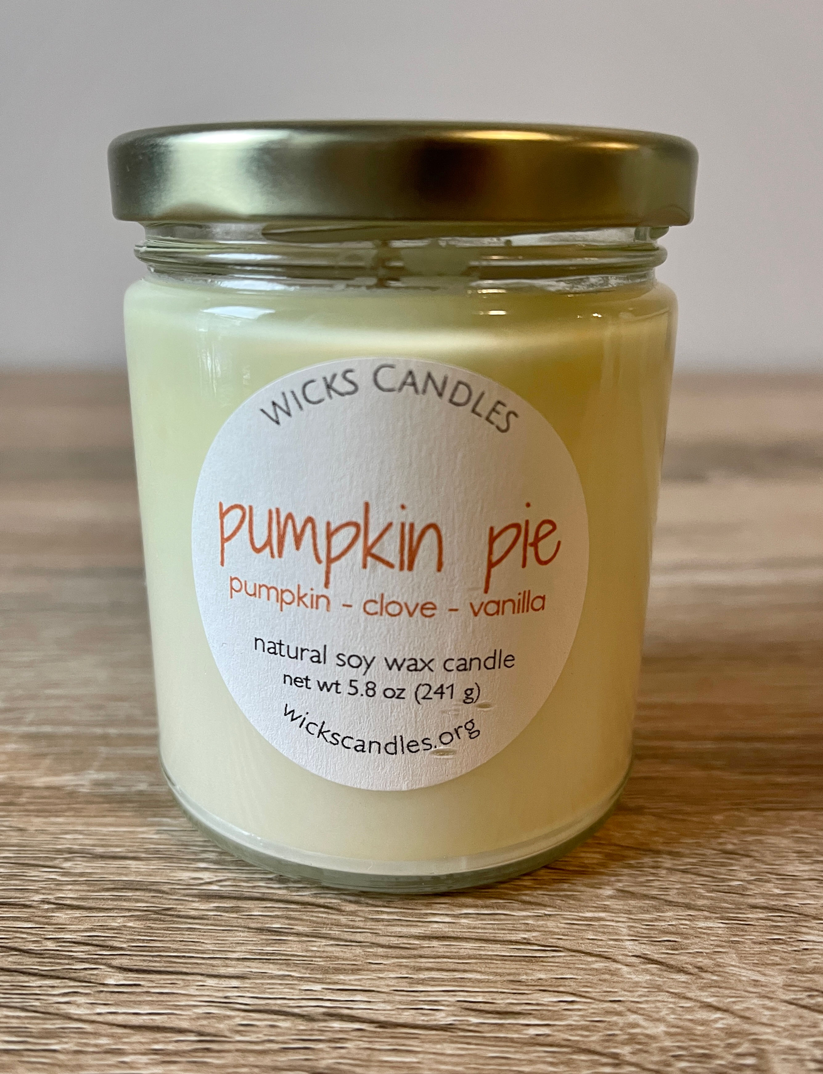 pumpkin pie - medium single wick