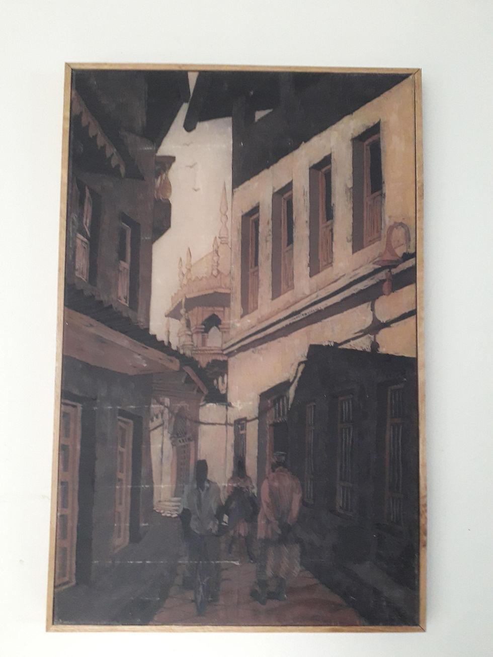 Thumbnail: Dark eastern painting- encaustic Art