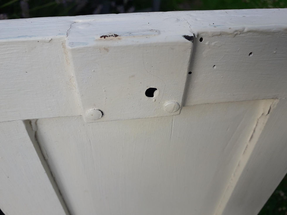 Thumbnail: SOLD - Old pine painted wall cabinet