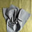 Thumbnail: Luxury cotton Handkerchiefs -Fine plain grey