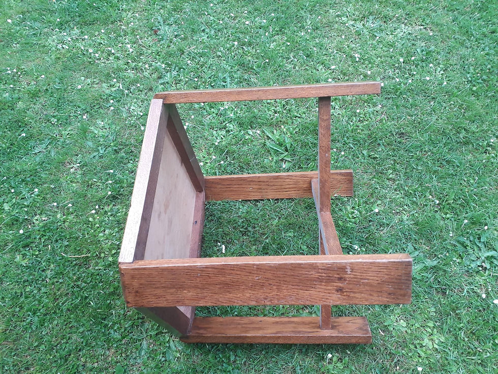Thumbnail: Arts & craft style  wooden side table
