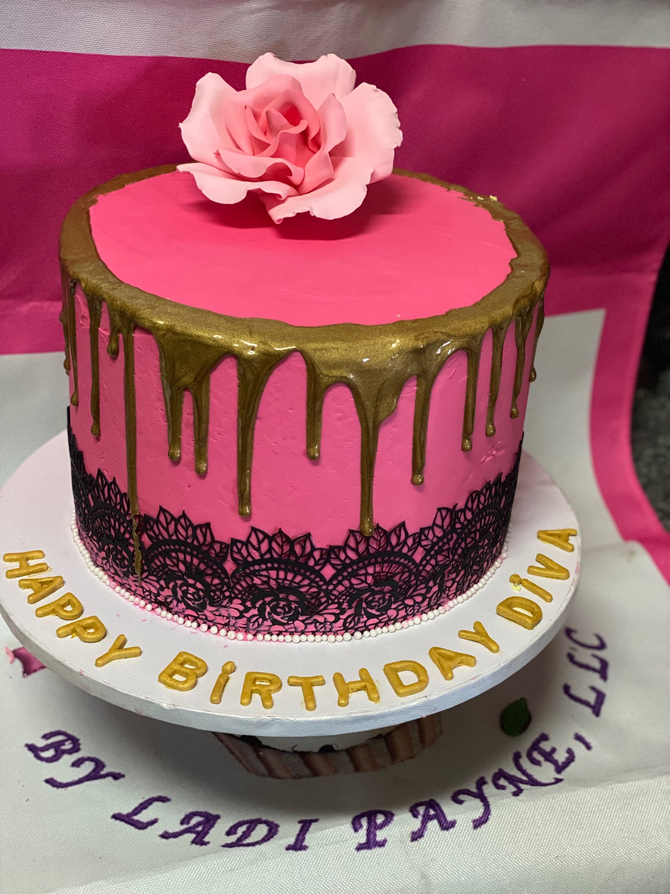 Diva Lace Birthday Cake