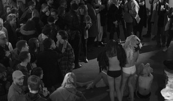 Group exhibition - perfomance and crowd