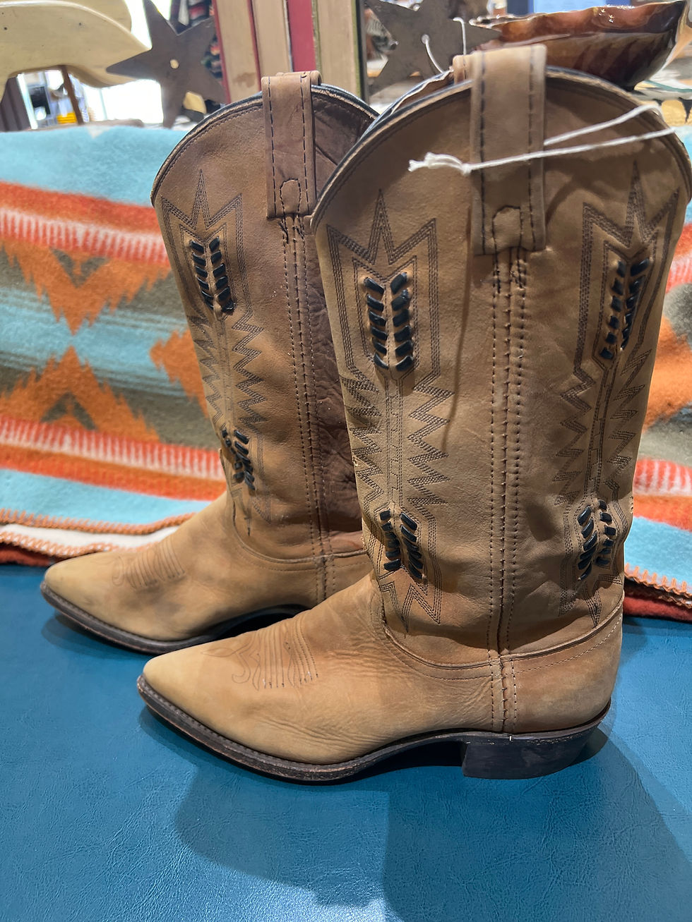 Thumbnail: Vintage Dan Post Suede Boots - sz 8M