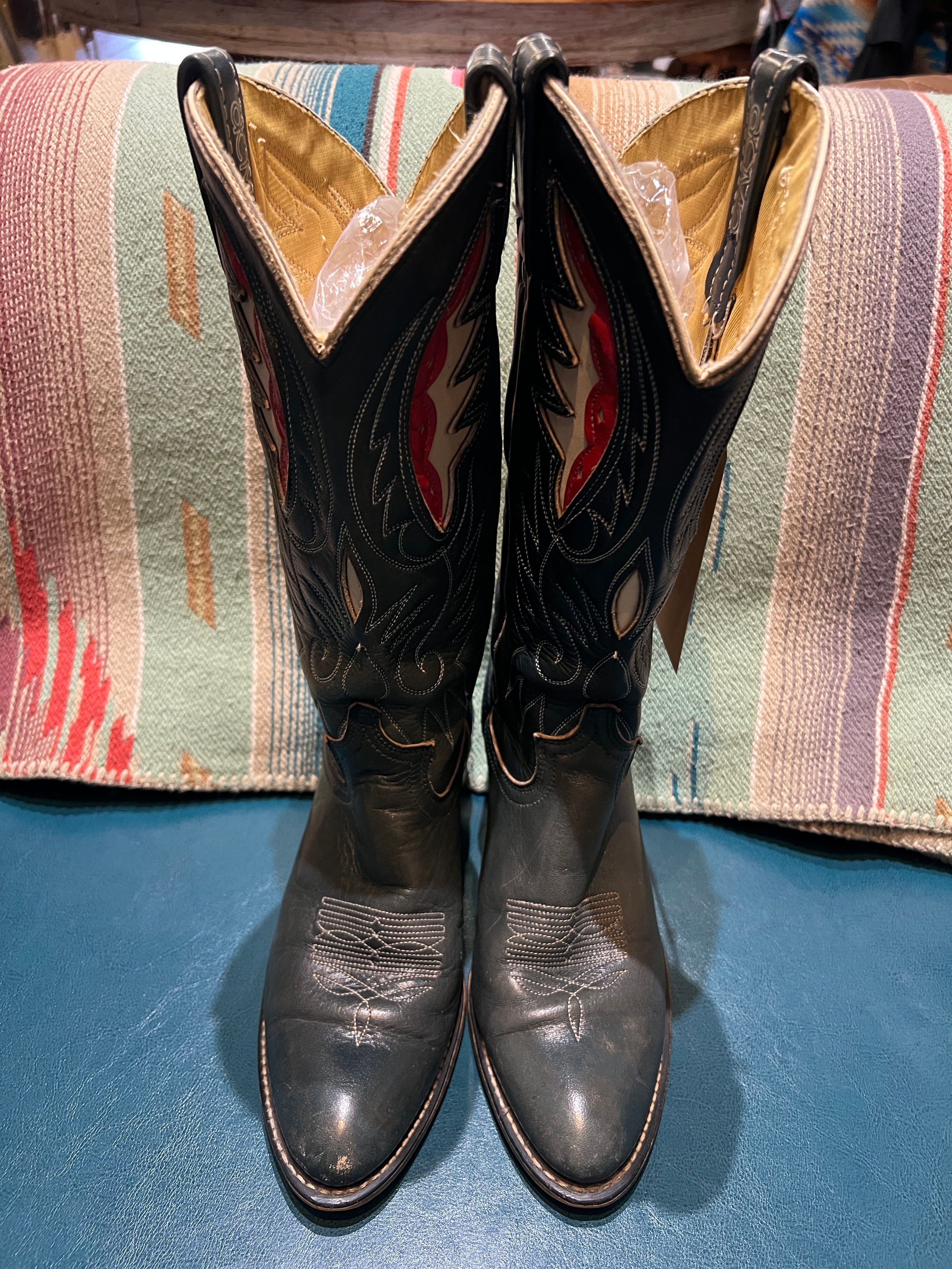 Vintage 1960s/70s ACME Teal boots sz 7M