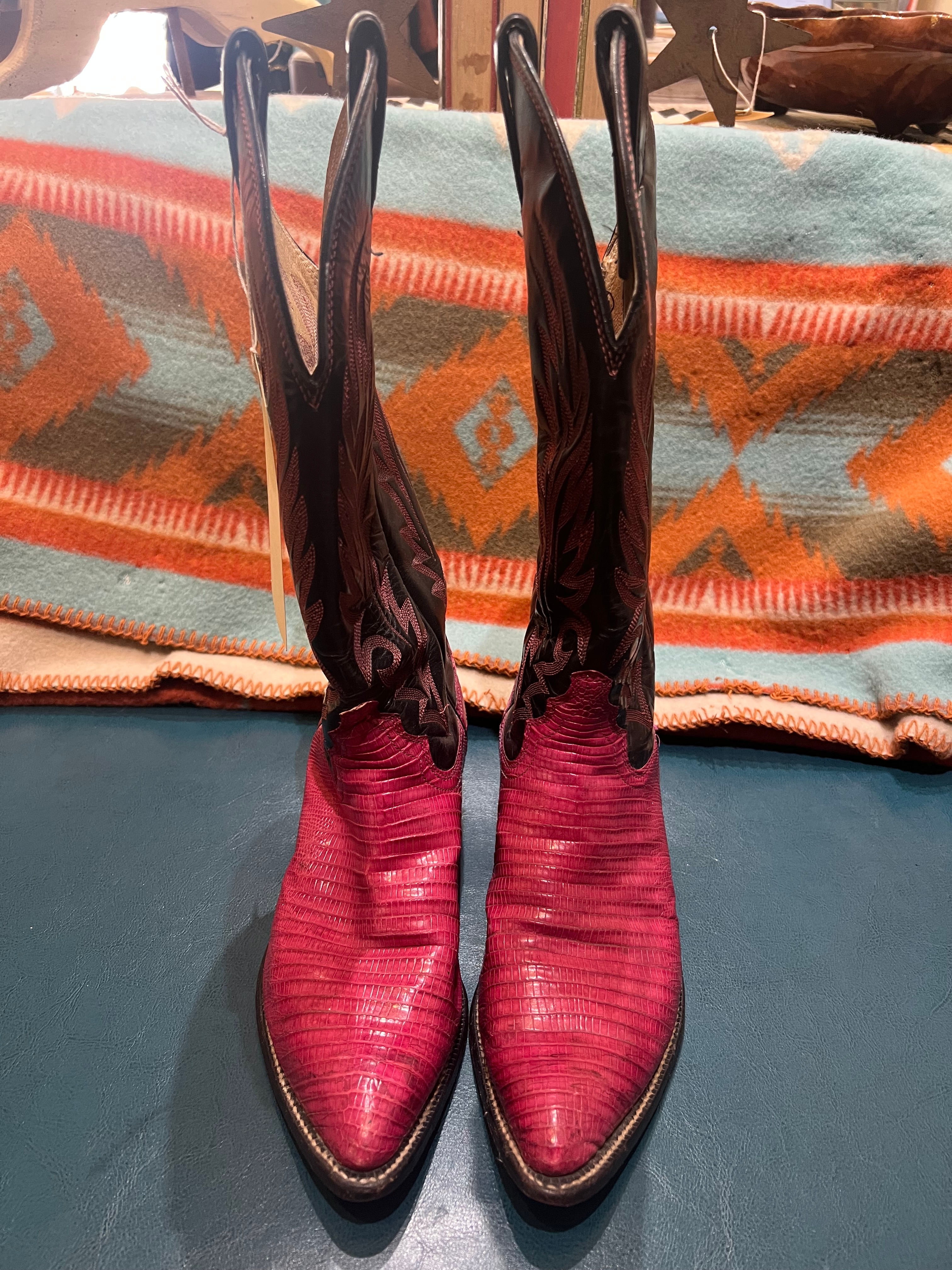 Justin Exotic Iguana Boots- Sz. 8.5B