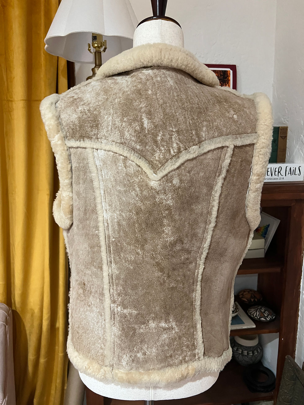 Thumbnail: Vintage H Bar C Shearling Vest Sz 14