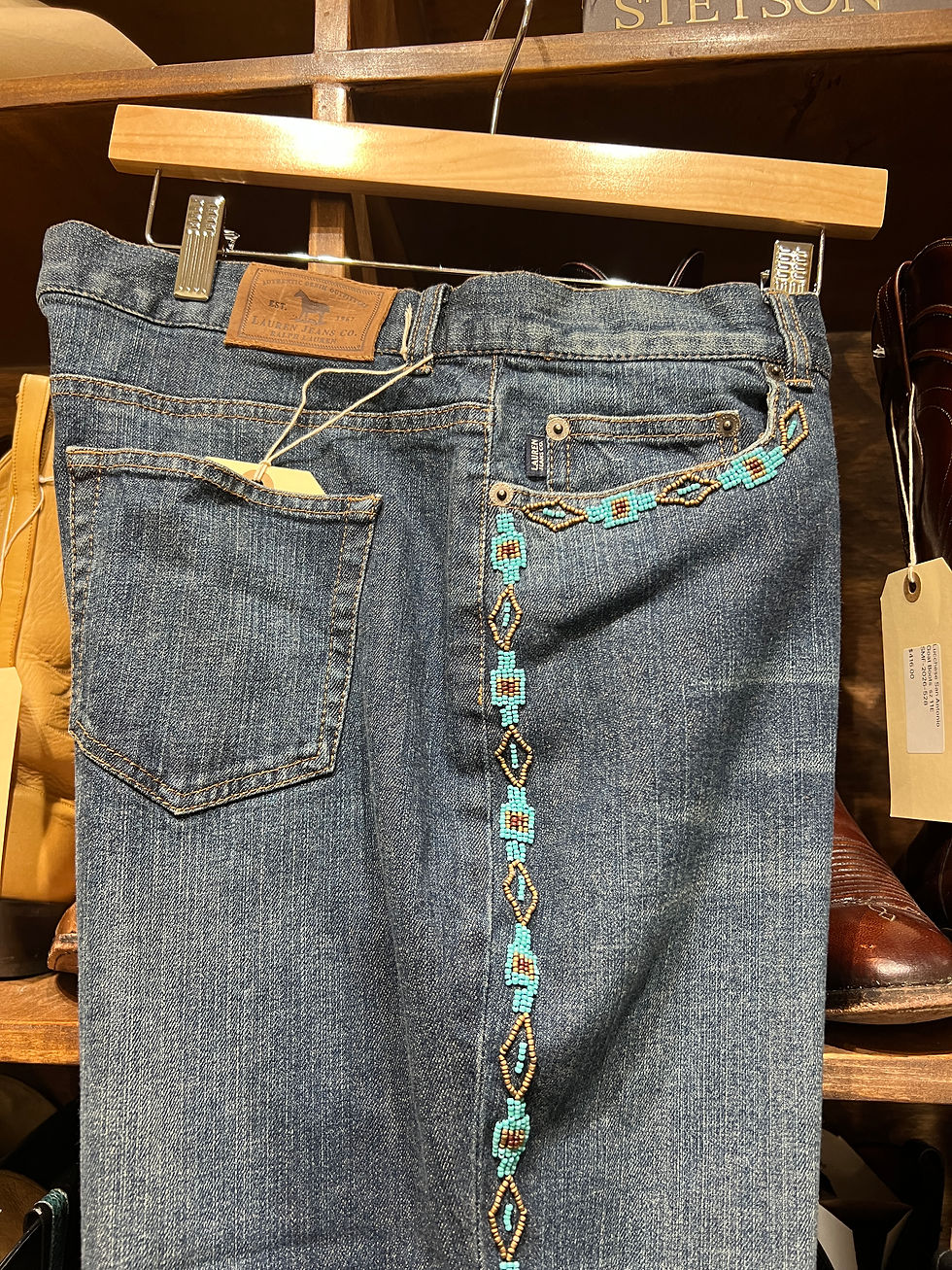 Thumbnail: Vintage Lauren Ralph Lauren Blue Denim w/Beading