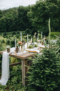 outdoor table setting