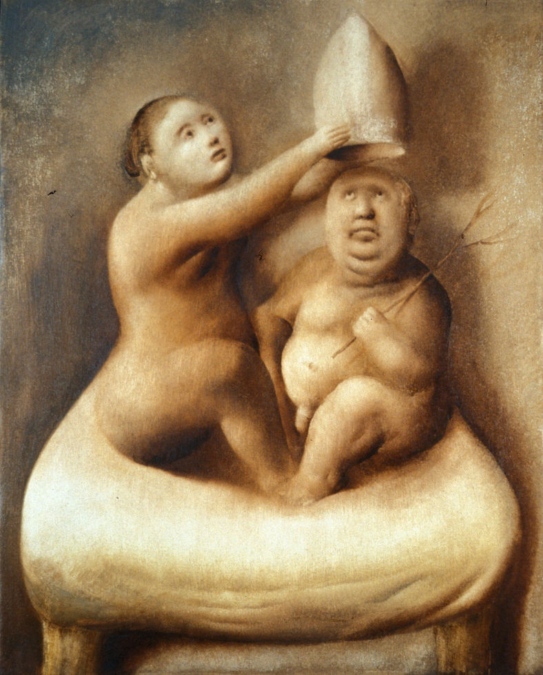 Mujer coronando a un hombre, del artista Sebastián Picker.