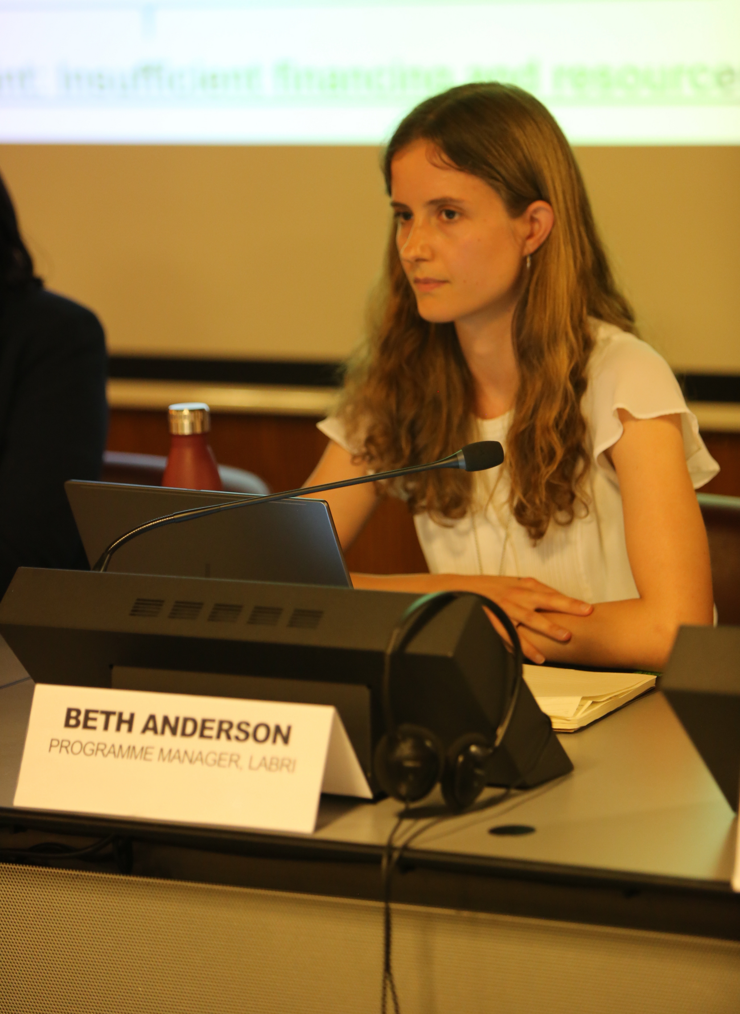 Beth speaking at the Basel Convention