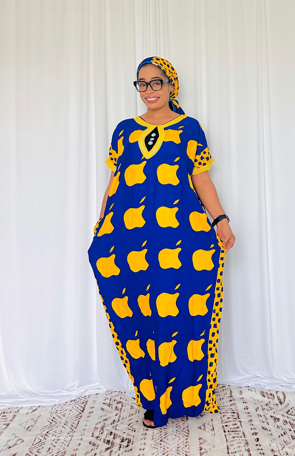 This set of dress and scarf was a gift from my Mama. It was made in West Africa, and it is one of the most comfortable dresses one could wish for.