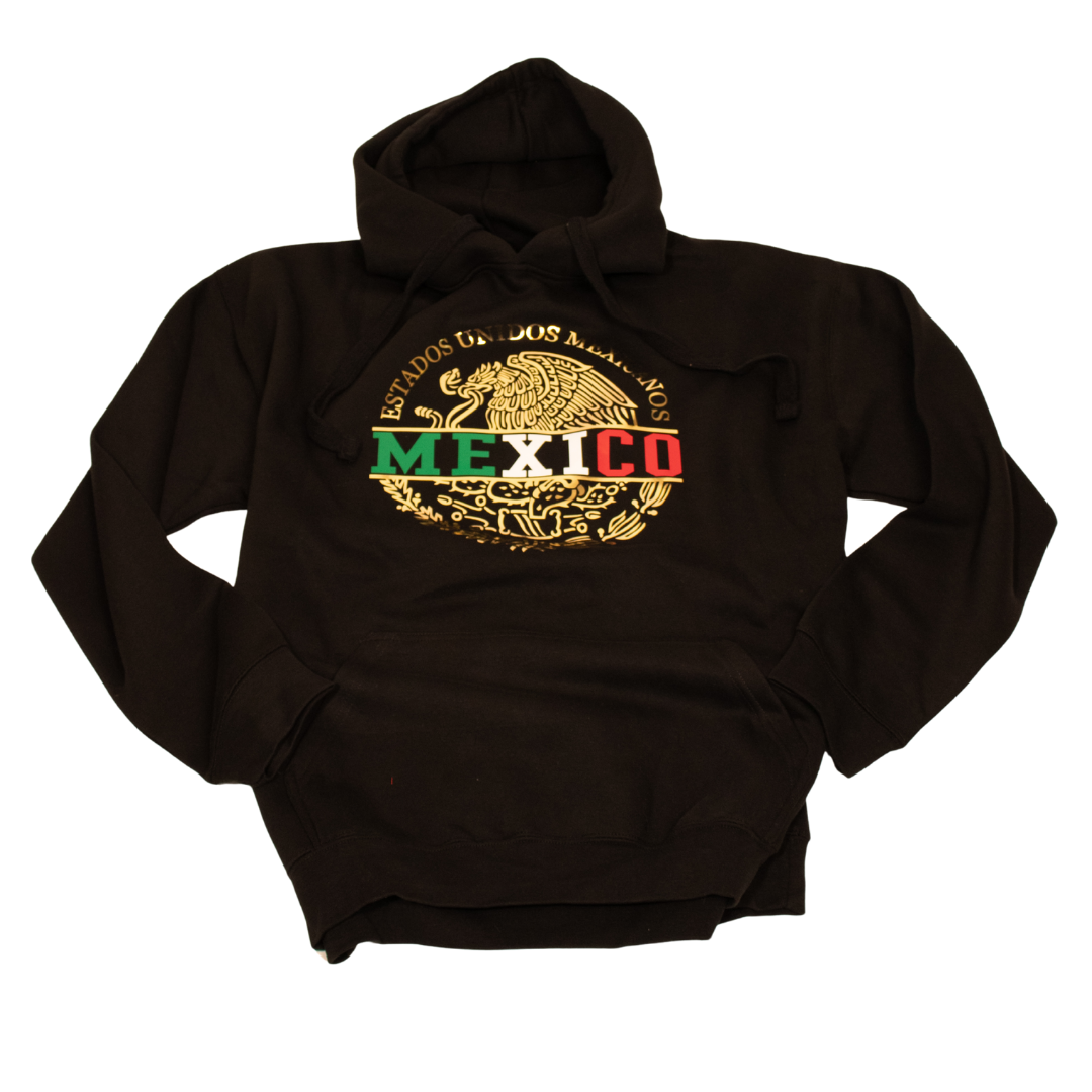Gold Eagle Mexico Black Hoodie